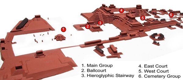 Plan von Copán Copan Karte