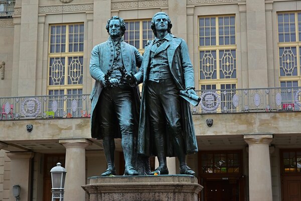 Goethe und Schiller in Weimar