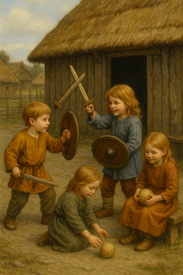Wikingerkinder Wikingerkinder beim Spielen.