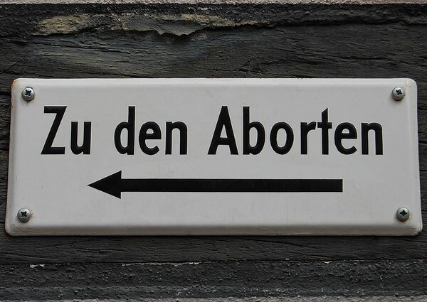 Schild Abort