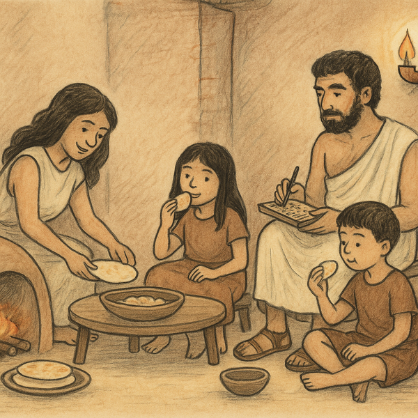 Familie in Mesopotamien im Alltag
