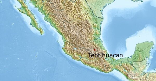 Karte von Teotihuacán Lage von Teotihuacán in Mittelamerika