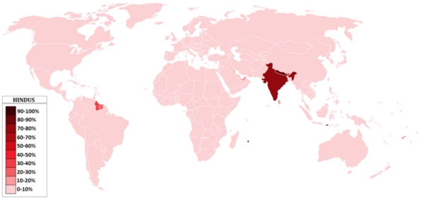 Verbreitung Hinduismus