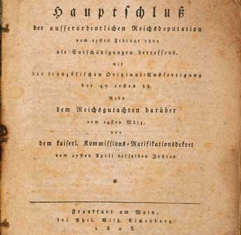 Reichsdeputationshauptschgluss 1803