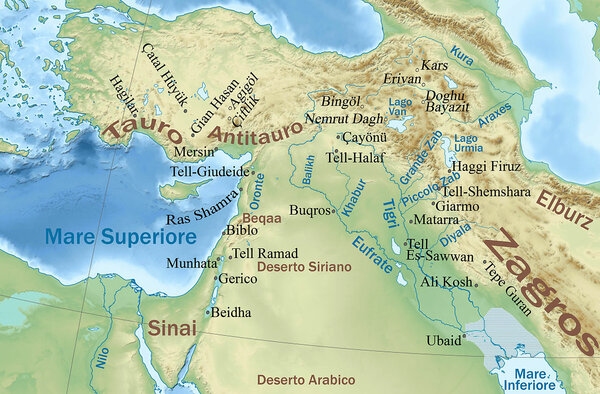 Karte Euphrat und Tigris