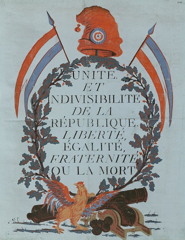 Unité, Indivisibilité de la République, Liberté, Égalité, Fraternité ou la Mort