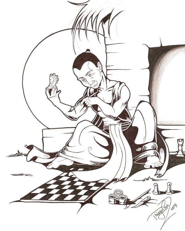 Schachbrett Reiskörner