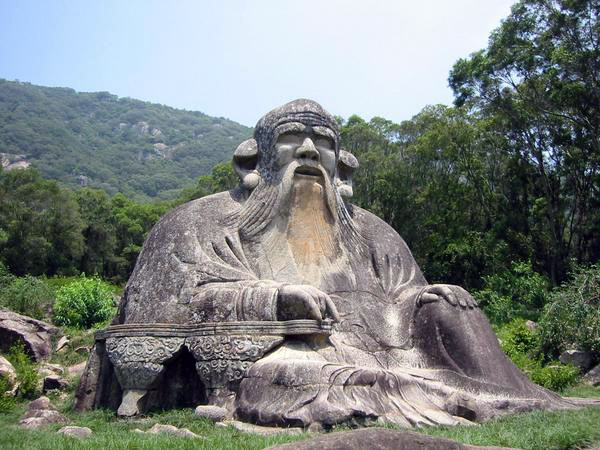 Steinstatue von Laotse (Laozi)
