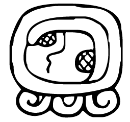 Maya-Glyphe für Tag 17 Maya Zeichen